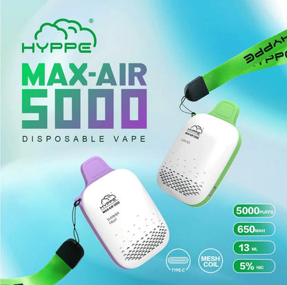 Hyppe Max Air 5,000 hits (pack 10pz)